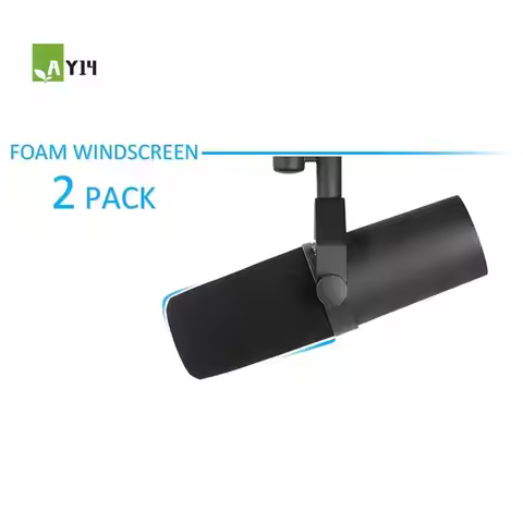 AY14 -2Pcs Windscreen For Shure SM7B Microphone Filter Cover Noise Reduction Sponge Foam Spare Parts