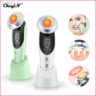 ▬CkeyiN 7 In 1 EMS Facial LED Light Therapy Wrinkle Removal Skin Lifting Tightening Hot Treatment Ca
