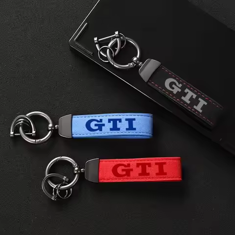 High Grade Suede Leather Car Keychain GTI Car Styling Key Ring For Golf 4 5 6 7 8 MK4 MK5 MK6 MK7 MK