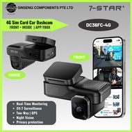 7-STAR* 4G Dash Cam Car Camera with 4G Global Sim Card | Front+Inside Recording Dashcam | GPS | Nigh