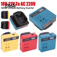 PRASI 1Pcs Battery Inverter, 18V 20V To 220V Multifunctional Smart Transformer,  Household 120W Dual