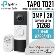 TP-Link Tapo TD21 Smart Video Doorbell Camera 2K 3MP Wi-Fi Camera Full Color Night Vision