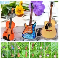LACYES Guitar Acrylic Keychain, Cello Clarinet Guitar Model Pendant, Gibson Key Ring Guqin Zither VI