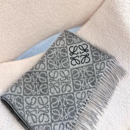 【全🆕】 LOEWE Anagram scarf 羊絨羊毛圍巾 淺灰色