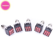 Cheesenm 5 pcs 3PDT 9-Pin Guitar Effects Stomp Switch Pedal Box Foot Metal True Bypass SG