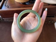 天然和田玉青海料玉鐲  圈口54.4mm 料子冰潤細膩