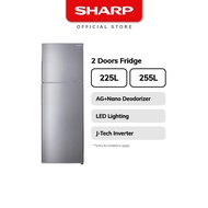 SHARP 2 Doors 225L l 255L Inverter Refrigerator SJ-RX30E-SL2 l SJ-RX34E-SL2