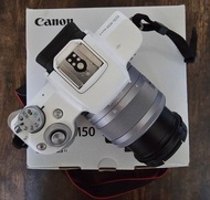 Canon EOS M50 Mark II in White with 15-45mm and 200mm Telephoto Lenses
