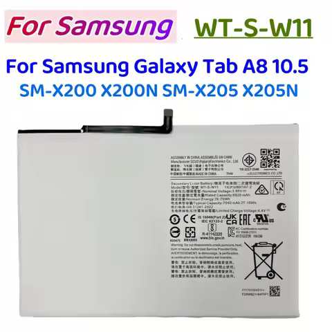 New Battery WT-S-W11 7040mAh For Samsung Galaxy Tab A8 10.5 SM-X200 X200N SM-X205 X205N +Free Tools