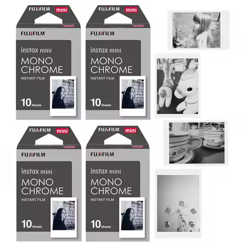 Fujifilm Instax Mini 9 8 Film Monochrome 10-40 sheets For Mini 12 11 300 7s 7 50s 50i 90 25 dw Share