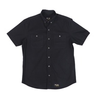 ฺBOVY SHIRT SLIM COTTOON -  เสื้อเชิ้ตแขนสั้นOXFORD SHIRTทรงสลิมคอปกเชิ้ตกระดุมเงาสี ดำ.ขาวขี้ม้าเลื