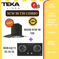 TEKA LINEA NCW 90 T30(cut out:900mm x 560mm x 530mm) + GLASS HOB (GQ 73 2G AI AL/GS 82 3G AI AL)(730