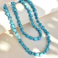 1.2m Turquoise Long Necklace Original Design Ethnic Style Hand Knotted Long Necklace Conformal Neckl