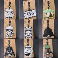 STAR WARS 星球大戰 白兵 Stormtrooper 黑武士 BB8 R2D2 尤達 行李牌 約9cm 卡通動漫  周邊