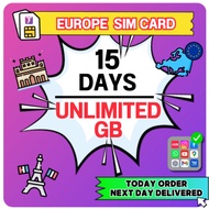 J Travel【 Europe SIM Card 】【 UK Switzerland 】Local Travel Prepaid Sim Card 欧洲瑞士上网卡 Europe Simkad