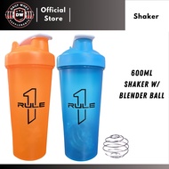 R1 RULE 1 600ML Protein Shaker Blender Bottle with Blender Ball