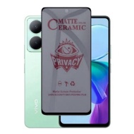 Matte PRIVACY Anti Spy Screen Protector For Vivo Y36 5G / Y27 5G Series CERAMIC
