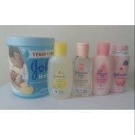 Johnson travel size baby care lotion, oil, wash, powder 50ml