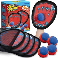 4 Pack Catch Ball Game Set, Outdoor Toys for Kids Ages 4-8-12, Summer Toys Beach Pool Backyard Outdo