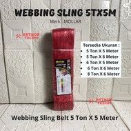 MOLLAR Webbing Sling Belt | 5 Ton X 5 Meter Capacity Lifting Rope 5 Ton X 6 Meter 6 Ton X 5 Meter 6 