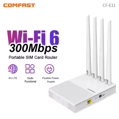 Comfast WiFi Router 300Mbps Networking Modem External Antenna SIM Card 4G Wireless Router 2 LAN WAN