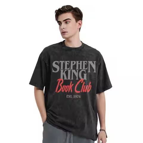 Stephen King Book Club T-Shirt oversizeds vintage anime shirt boys animal print sweat shirts, men