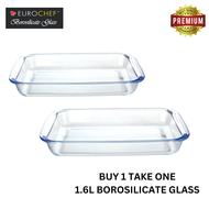 Eurochef Borosilicate Glass Baking Tray - Buy 1 Take 1 - Bakeware