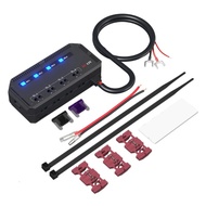 Blade Fuse Block Panel 12V 4 Circuit Fuse Box Holder with LED Indicator for Auto