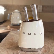 SMEG Knife Holder Set Smag Vintage Stainless Steel Kitchen Knife Home Kitchen Knife Seven Piece Set