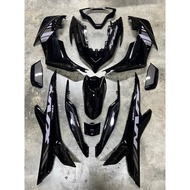 COVER SET NVX V2 AEROX BLACK WHITE VELOZI