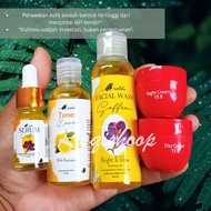 Paket Rose Pure Way Plus Safron Lengkap 5in1 Original BPOM - Cream Rose Siang Malam+Facial Wash +Ton