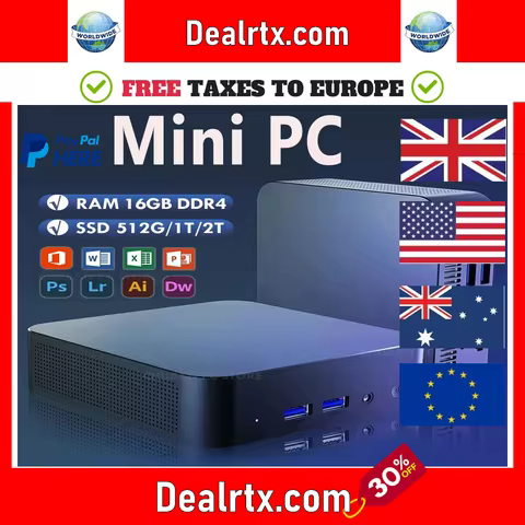 Mini PC Windows 11 Intel Core i9-8950Hk 16GB DDR4 1TB/2TB SSD Ultra High Speed 8-Core Processor Dual