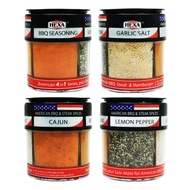 HEXA HALAL BBQ & Steak Seasoning (4 in 1) 85g BBQ Seasoning, Cajun , Garlic Salt, Lemon Pepper (SSN0