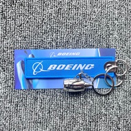 Alloy BOEING BOEING BOEING Engine Keychain Bag Pendant Passenger Aircraft Engine Impeller Air Pilot 