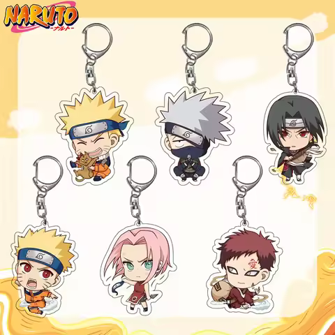 2024 Naruto Keychain Anime Figures Uzumaki Naruto Sasuke Sakura Kakashi Itachi Madara Cartoon Acryli