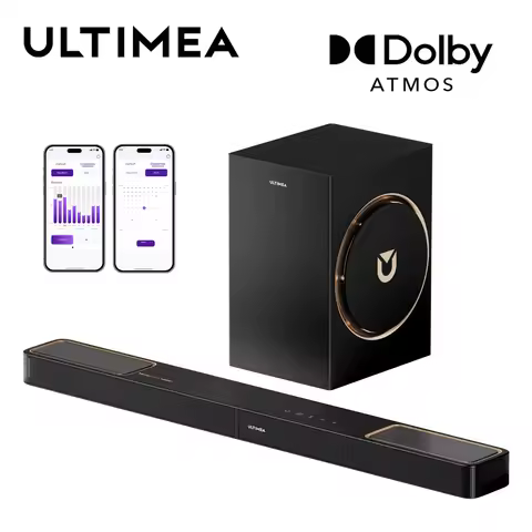 ULTIMEA Skywave F30 Boom Soundbar 3.1.2 360W Dolby Atmos Soundbar, with 6.5'' Wired Subwoofer, Home