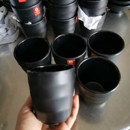Combo of 5 cups of Black Matte Melamine Plastic Cups. Thai goods.