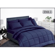 The Nine 6-Foot Bed Sheet Set + Plain Striped Duvet Cover (6 Pieces) (The by sweet dream Pattern)