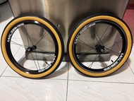 dahon dove 412 k3 fnhon Mialo 米洛16寸M60 直拉輪組 全新內外胎