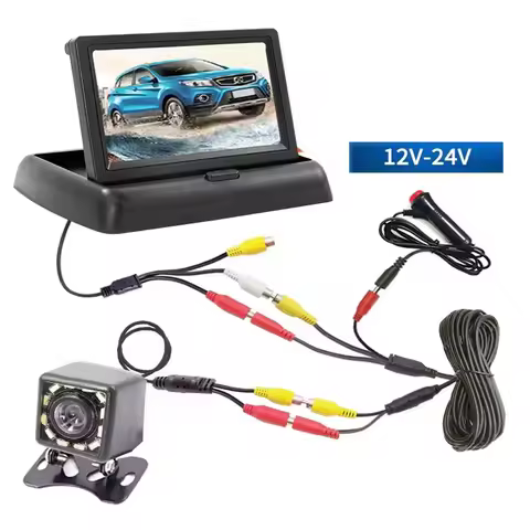 Car Reverse Camera HD 12LED Clear Night Vision Waterproof CCD LED Car Reverse Camera Reverse Backup 