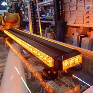 ไฟ LED ไฟไซเรน เหลือง-เหลือง ไฟฉุกเฉิน ไฟกู้ภัย ไฟซเรนติดหลังคา 95cm  6ท่อน 4หน้า มีข้าง 3W เต็มสว่างตาแตก 12V-24V พร้อมขาแม่เหล็ก