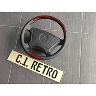 MASTERPIECE W124 W210 W140 R129 W202 WALNUT HALF-WOOD STEERING WHEEL  MERCEDES BENZ