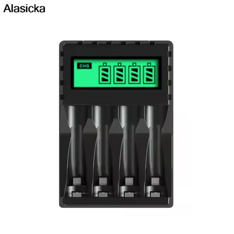LCD Display Smart Intelligent Battery Charger With 4 Slots For AA/AAA NiCd NiMh Rechargeable Batteri