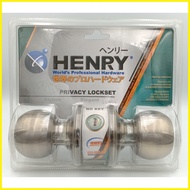 ◵ ☍ ◊ Henry Door Knob Privacy Lockset Keyless Antique Brass