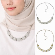 Noor Lotus Flower Necklace Long Necklace Hijab Friendly Lotus Flowery Pearl Pearl