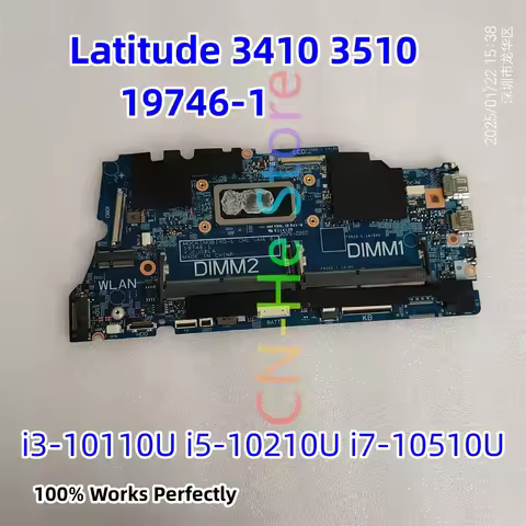 19746-1 For Dell Latitude 3410 3510 Laptop Motherboard i3-10110U i5-10210U i7-10510U CPU CN-02G2J7 0