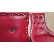 組合買 古典玫瑰園-巴洛克式宮廷座椅 皮面 鉚釘與背扣 木頭椅腳為室內空間加分沙發椅玄關椅
