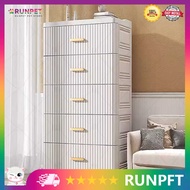 RUNPET 70cm 56cm 45cm White Drawer Cabinet Organizer Furniture / Plastic Storage Box