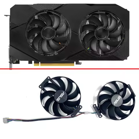 NEW Cooling Fan 90mm T129215SU 6PIN For ASUS GTX 1660 1660Ti DUAL EVO OC RTX RTX2060 Graphics Card F
