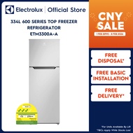 Electrolux ETM3300A-A 334L 600 Series Top Freezer Refrigerator, Silver 2-Door Fridge With 2 Years Wa